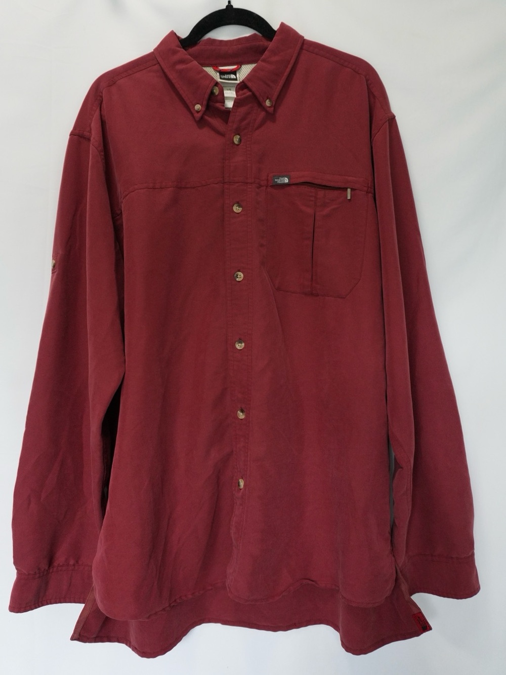 The North Face Men's Button-Down Shirt in Burgundy